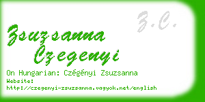 zsuzsanna czegenyi business card