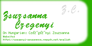 zsuzsanna czegenyi business card